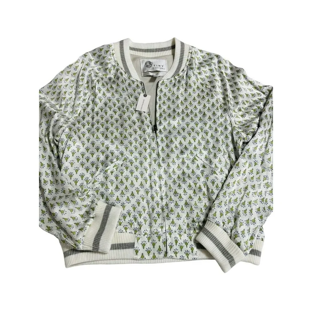 Anthropologie Tiny Editions Embroidered Viscose Zip Up Jacket Women’s  Medium - Picture 5 of 12